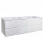 Qubist Matte White Wall Hung 1200 Vanity Cabinet Only